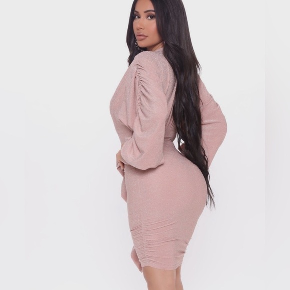 NWT Fashion Nova Camera Ready Metallic Mini Dress Small - Picture 2 of 5